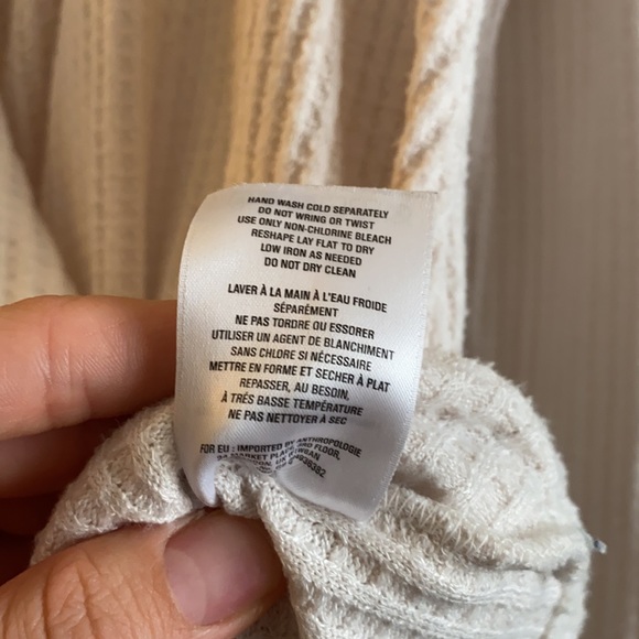 🎉SALE🎉 ANTHROPOLOGIE Akemi + Kim Waffle Knit Wrap Top XS - Picture 14 of 16